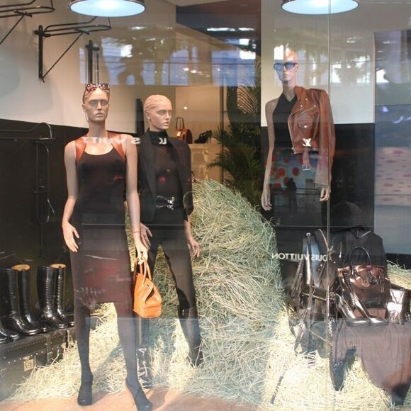 Ralph Lauren Collection Fall 12 Black Merino Wool Leather Trim Knit Sheath Dress - Picture 9 of 16